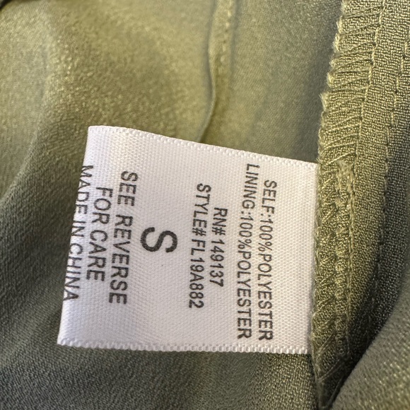 FAVLUX Satin Olive Jumpsuit - Picture 6 of 7